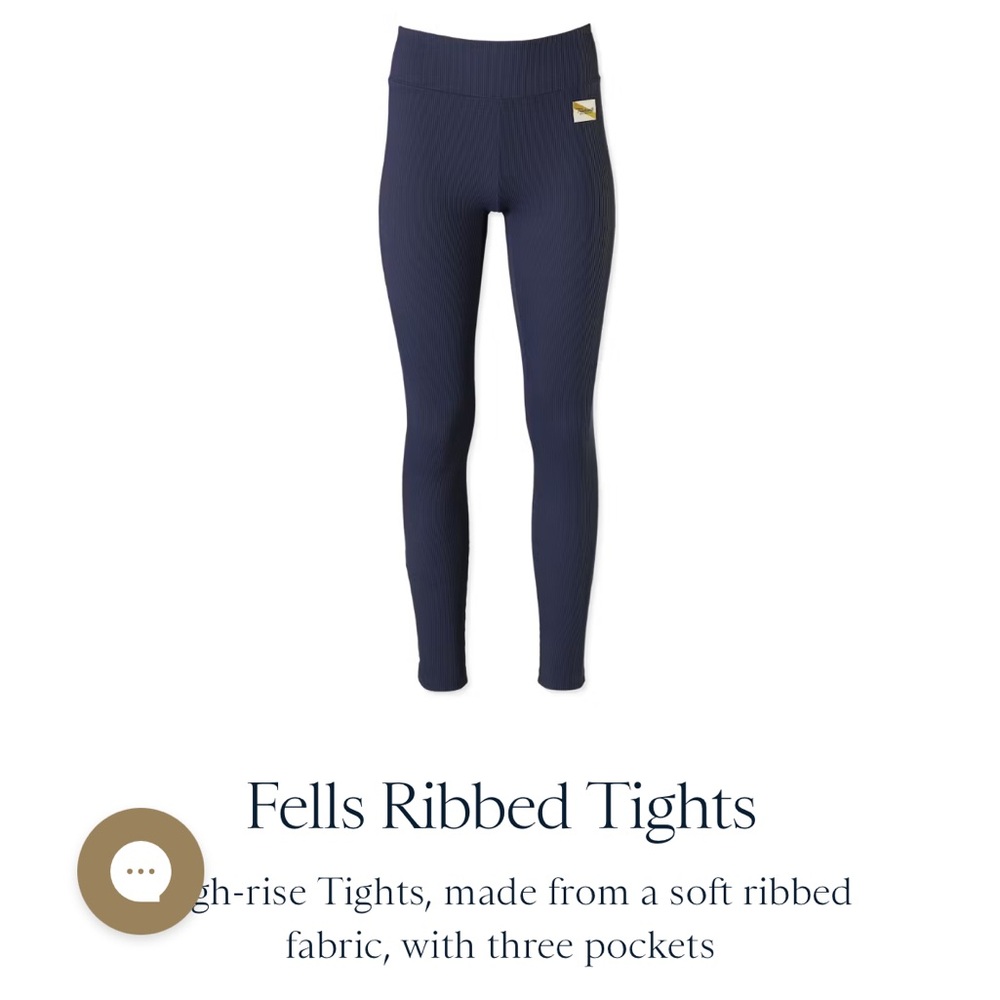 Fells Ribbed Tights - Navy